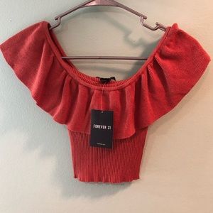 off shoulder crop top